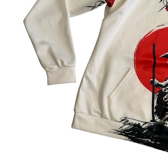 Dragon Ball Z Men's Size L Goku Red Cherry Blossom Tree Anime Hoodie Sweater - Picture 11 of 16